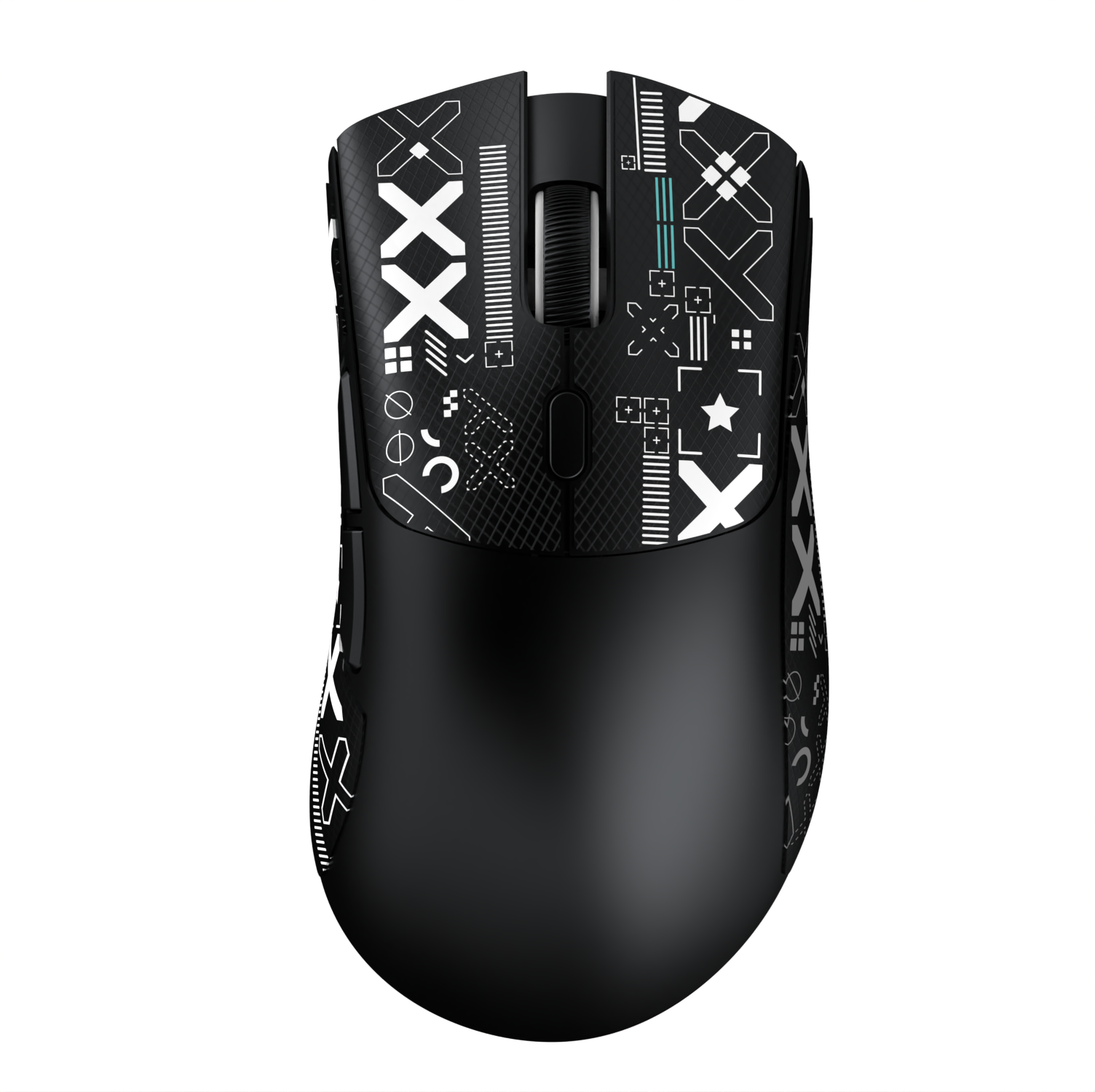 R1 Wireless Gaming-Maus, 18000dpi,1000Hz, Tri-Verbindung, paw3311, Makromaus: Black