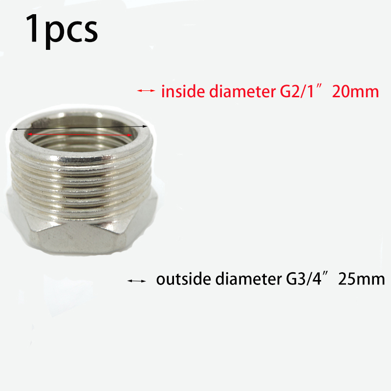 G3/4 "25mm macho para g1/2" 20mm rosca fêmea tipo t de aço inoxidável junta de extremidade conector de mangueira de água adaptador acessórios de encanamento: Bronze amarelo
