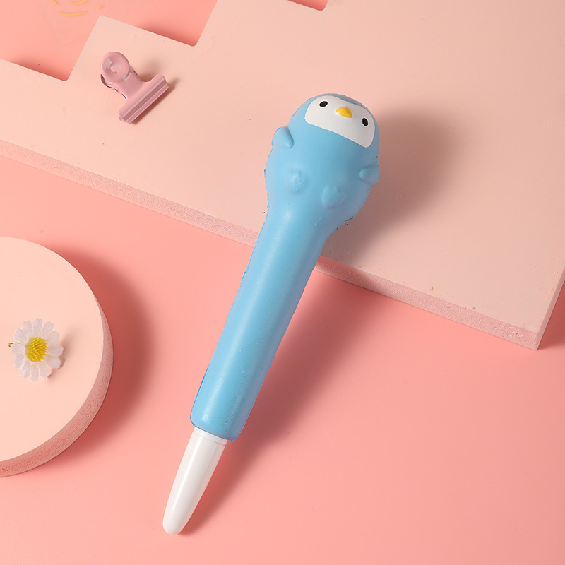 Stress Relieve Gel Pens Kawaii Rabbit Squishy Foam Signature Pens Cute Roller Pens for School Korean Stationery Office Supplies: Mixed Color