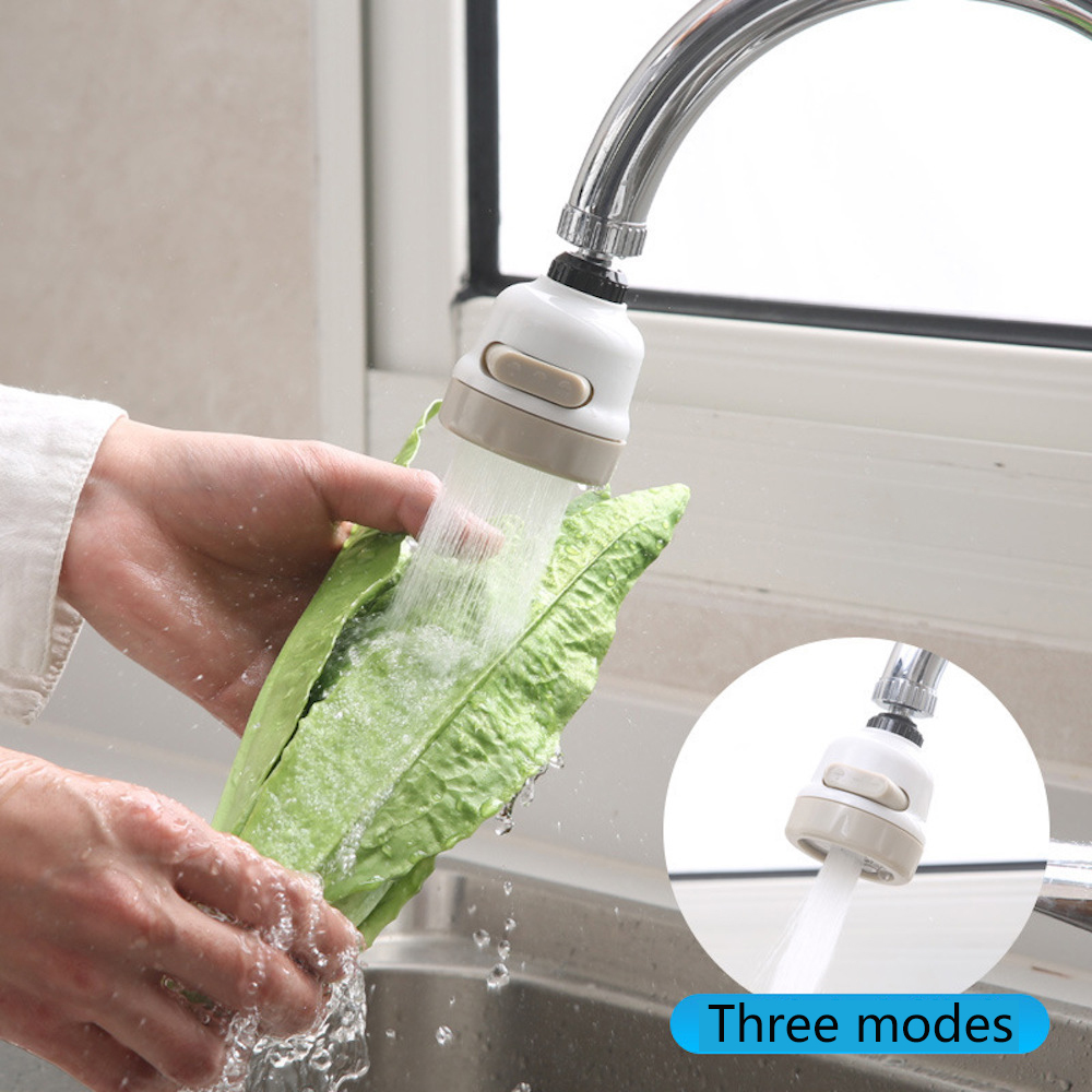 Tête de robinet de cuisine mobile, 3 Modes de pulvérisation d'eau de cuisine, pressurisation rotative à 360 degrés pour économie d'eau, connecteur de barboteur