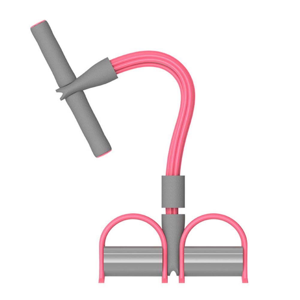 Voetpedaal Elastische Pull Touw Exerciser Roeier Buik Resistance Band Fitness Thuis Gym Sport Training Elastiekjes: Pink