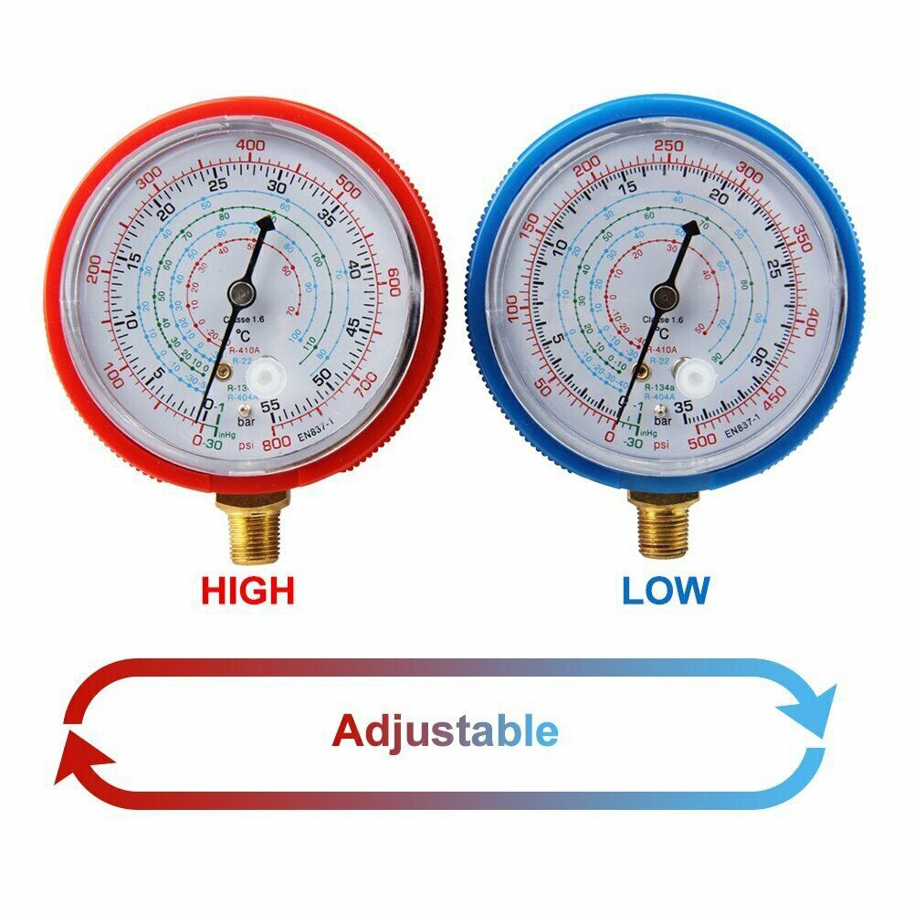 1 paire Durable manomètre voiture outils de Diagnostic climatisation collecteur réparation automatique lecture rapide entretien pour R134A R404a