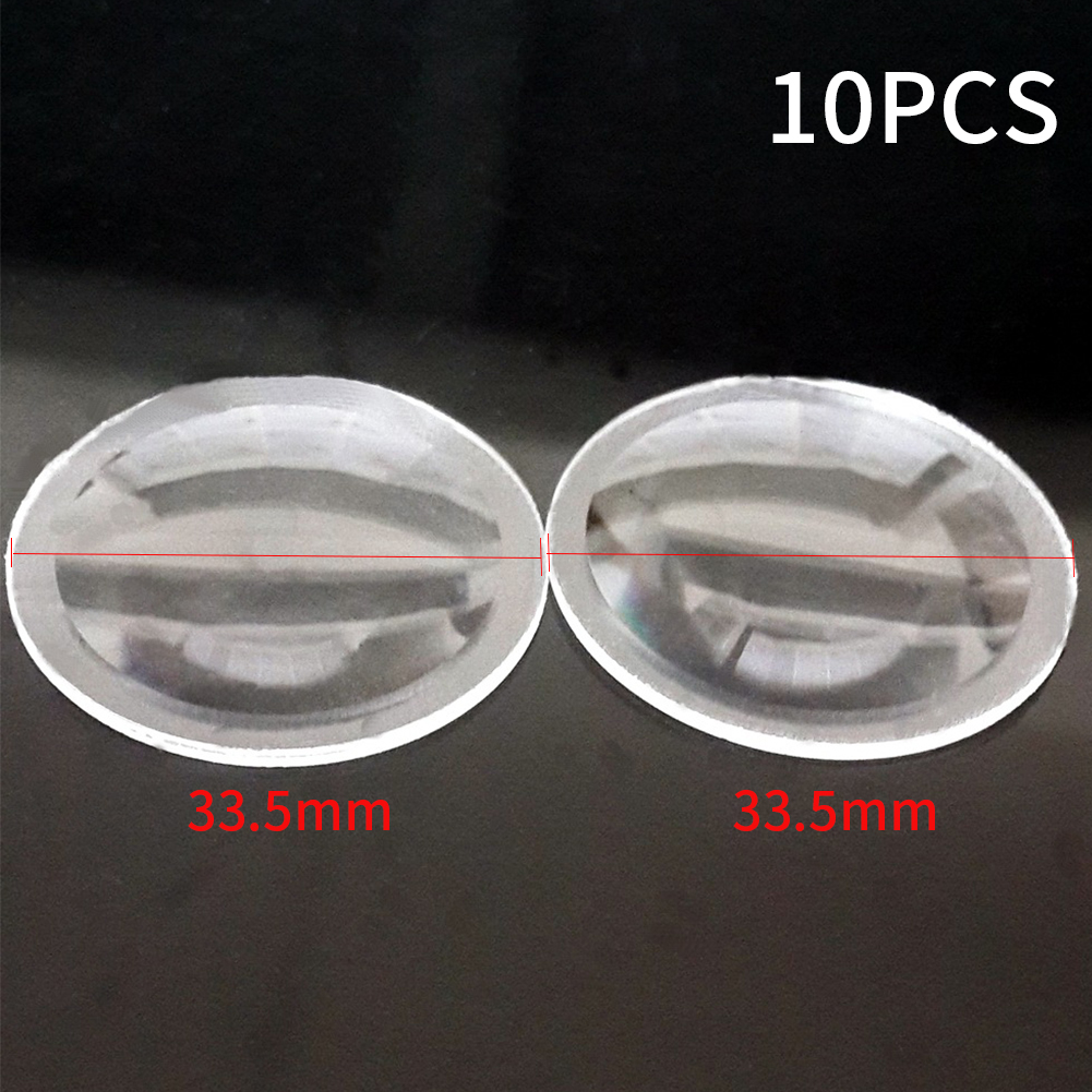 10 pièces de rechange pratiques VR HD, lentilles transparentes, convexes, focales asphériques, 3D, professionnelles, pour Google Cardboard: 33.5mm