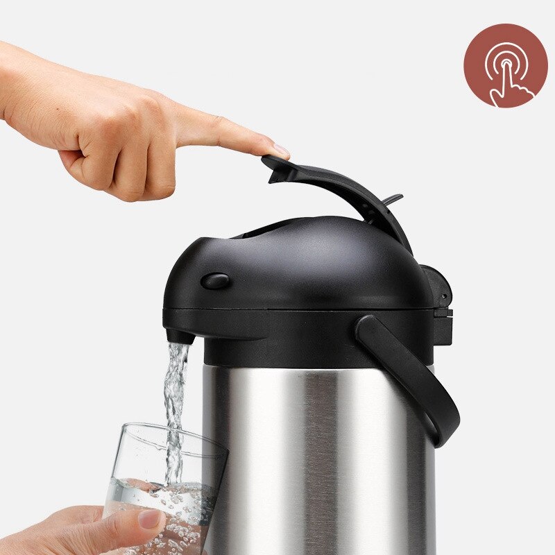 2,5 L Vom Flughafen Kaffee Spender mit Pumpe 24 Stunde Thermische Isolierte Heißer Getränke Dispenser für Kaffee, jede Flüssigkeit oder Trinken
