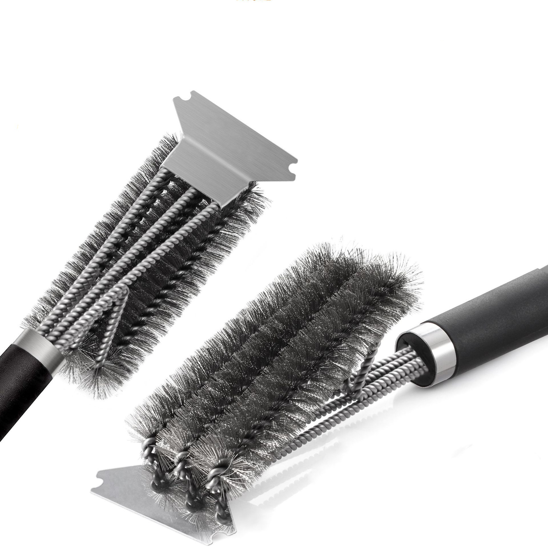 BBQ Grill Brushes Barbecue Accessories Cleaning Brush Kit Cooking Tools Outdoor Cleaner Stainless Steel Bristles Kitchen Gadgets