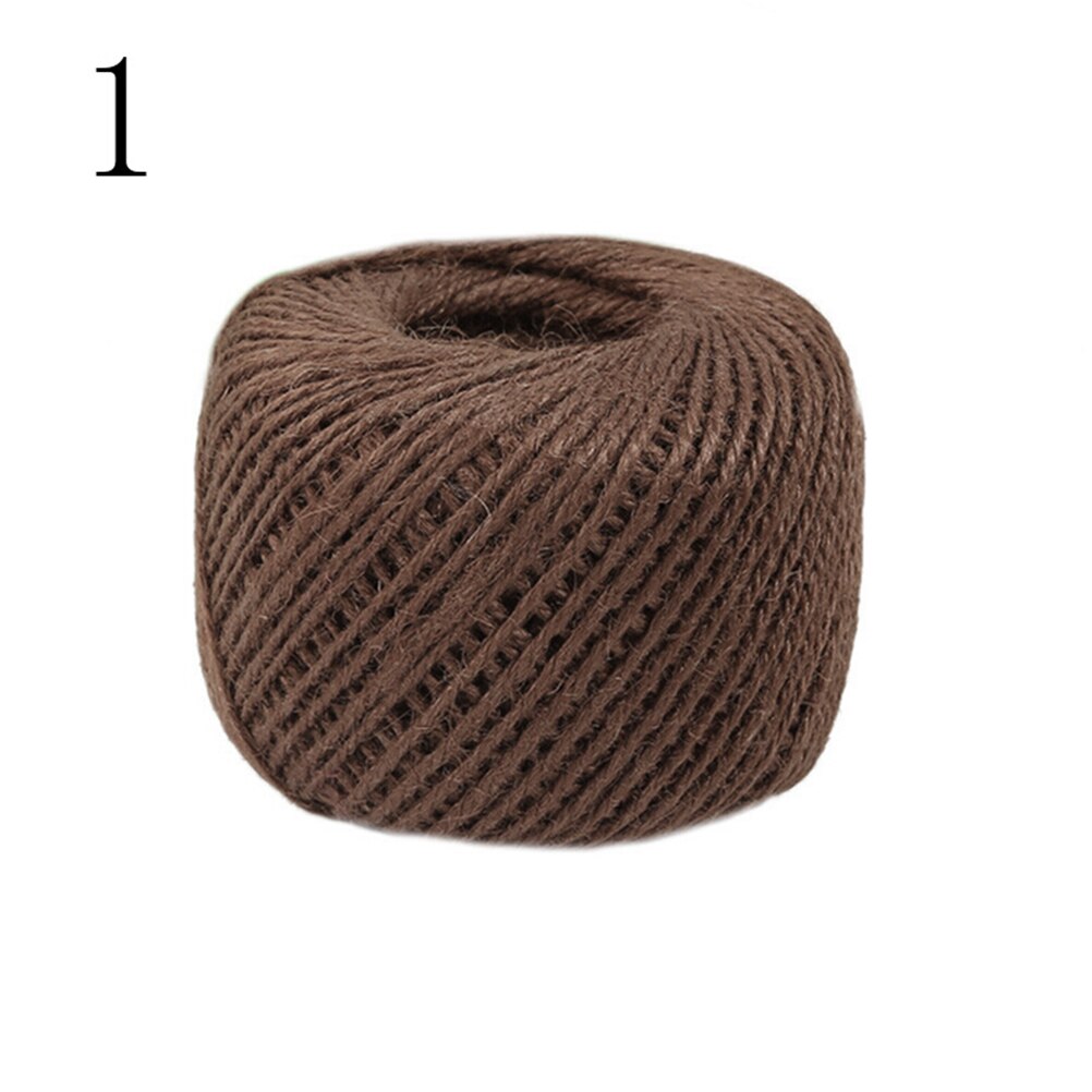 50 m 1 st naturlig jute diy flätad sladd biologiskt nedbrytbar snöre jultillbehör bröllopsdekoration hantverk 2 förpackningar: Kaffe