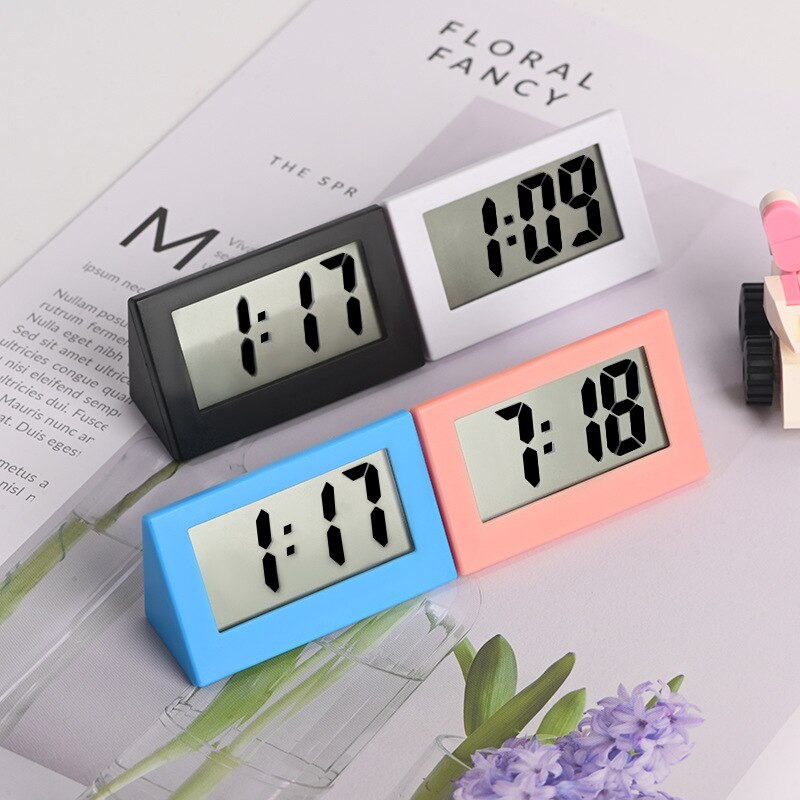Mini Lcd Digital Uhr Schlafzimmer Einfache Kleine Elektronische Uhr Tragbare ändern Mann Große Wort Tabelle Schüler Prüfung Stumm Schreibtisch Uhr