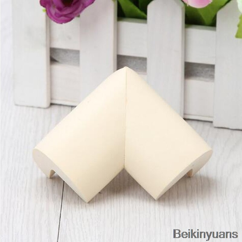 2018 4 szt. W kształcie litery L poszerzone zabezpieczenie przed kolizją ochraniacz narożny zabezpieczenie przed dziećmi kąt bezpieczeństwa ochrona krawędzi kąt: Beige