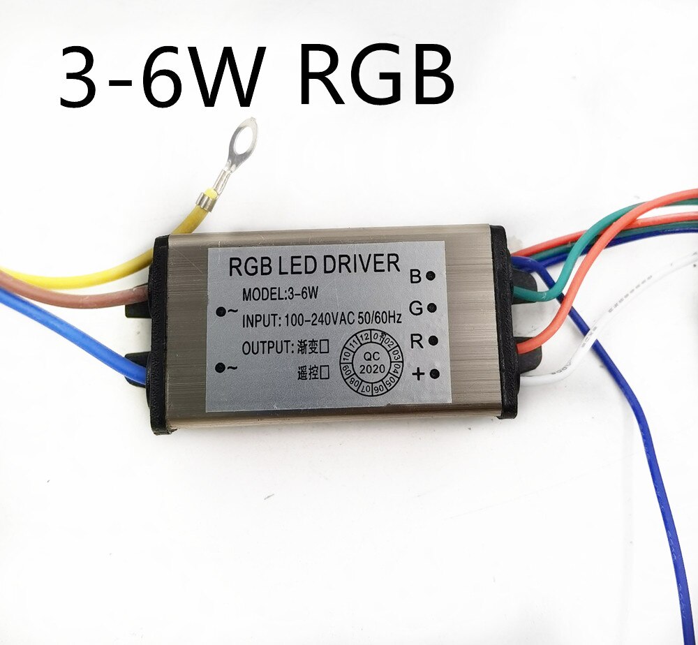 Waterproof 10W 20W 30W 50W 100W RGB LED Driver 24 Key Remote For RGB LED lamps Floodlight Spotlight: RGB 3-6W