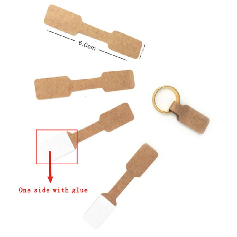 50/100Pcs Quadrate Lege Prijskaartjes Ketting Ring Etiketten Papier Stickers Papier Sieraden Display Card Labels Hangtag