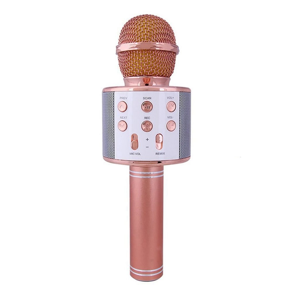 Wireless Microphone Condenser Karaoke Mic Stand Radio Mikrofon Studio Recording Studio Mic Machine: Rose Rood