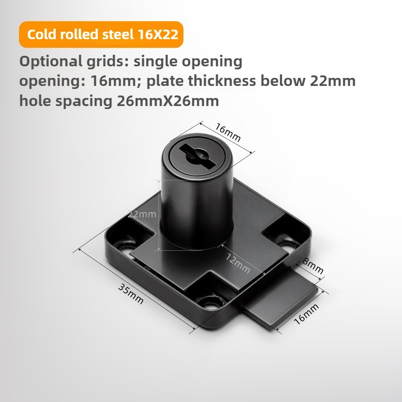 1 einstellen Schrank Schublade Riegel Schlösser Möbel Türschloss Hardware- Schreibtisch Schloss Kleiderschrank Schrank Türschlösser Nachttisch Bücherregal Solide Schloss: Nickel