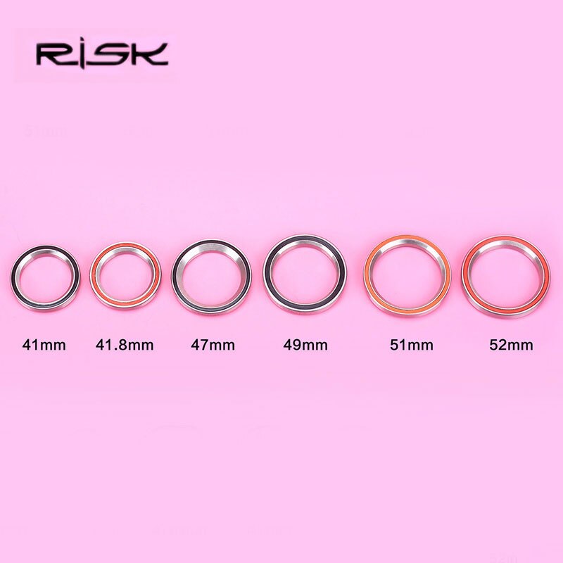 RISK 1pcs Bicycle Headset Bearing Steel MTB Mountain Bike Internal/Integrated/External Headsets Bearing Cycling Supplies Silver
