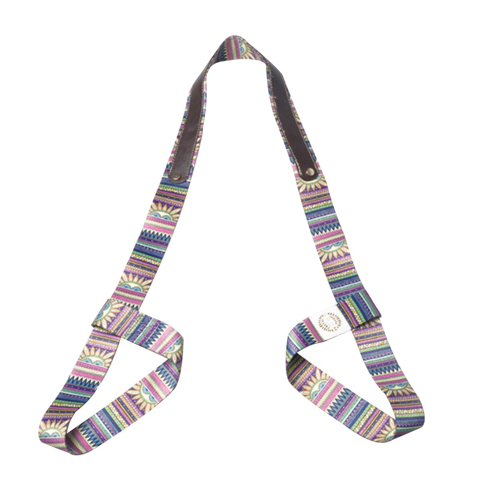 Yoga Mat Strap Exercise Sports Carry Shoulder Sling Fitness Multifunctional Adjustable Printed Gym Waist Leg Stretch Belt