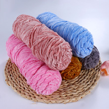 100g Hand geweven Garen Fluwelen Garen Getexturiseerde Polyester Gemengd Katoen Suggereren DIY trui sjaal lijn 4 MM- 5 MM Breien Garen Hand