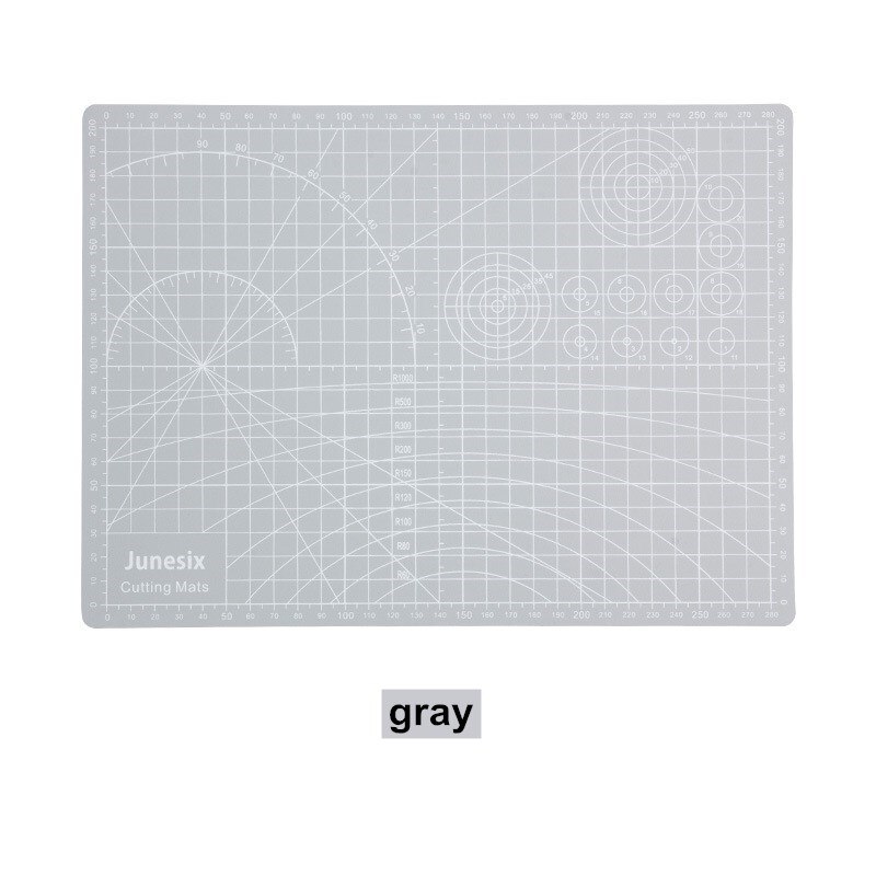 Large paper cutting pad A3/A4 children's cutting pad with scale compound PVC non-marking cutting pad mouse pad: gray / A4  (300x220mm)