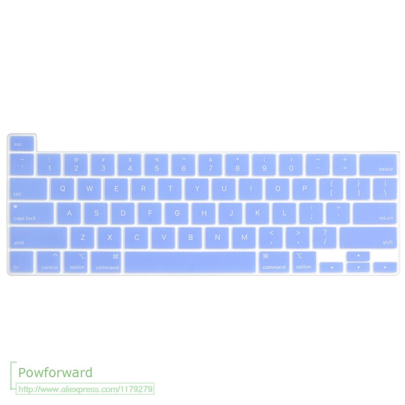 Silicone Keyboard Cover Protector Silicone Skin for MacBook Pro 16 inch Release with Touch Bar & Touch ID A2141: Quiet Blue