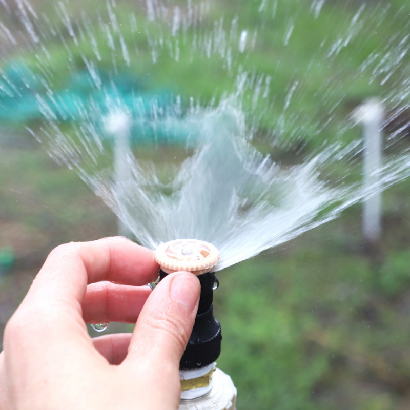 Vandsprinkler 1/2 tommer gevind plast 0-360 grader justerbar gård have græsplæne vanding kunstvandingsdyse han/hun ledning
