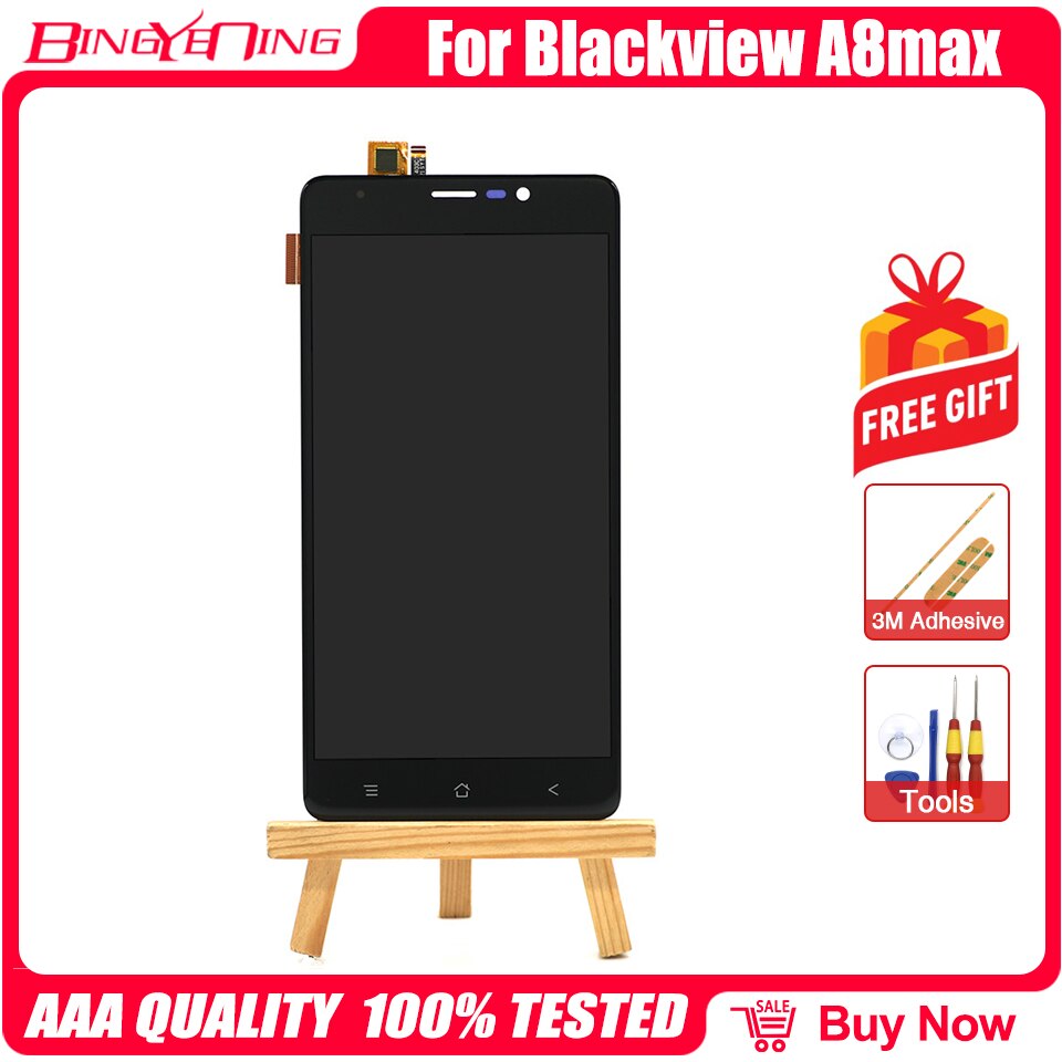100% nowy oryginalny dla Blackview A10/A20/A20 Pro/A30/A60/A60 Pro/A80/A80 Pro/A8max montaż ekranu + zamienny zestaw ramy: A8 max Black