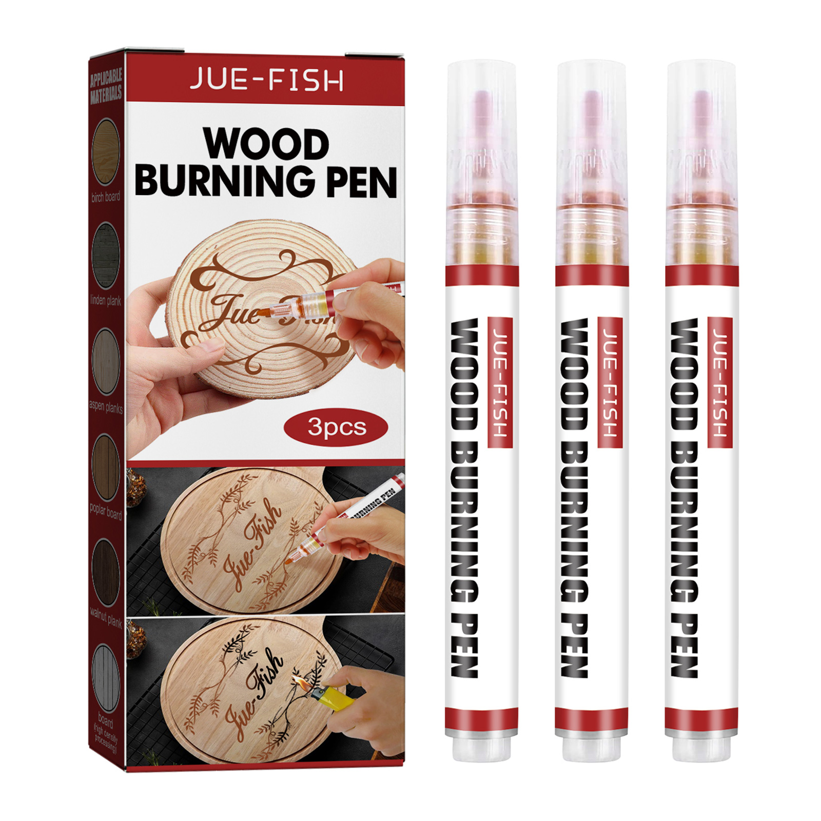 Chemische houtbrandstiften, praktische houtbrandmarkers, pennen voor pyrografie, karamelmarkers, benodigdheden voor pyrografie.