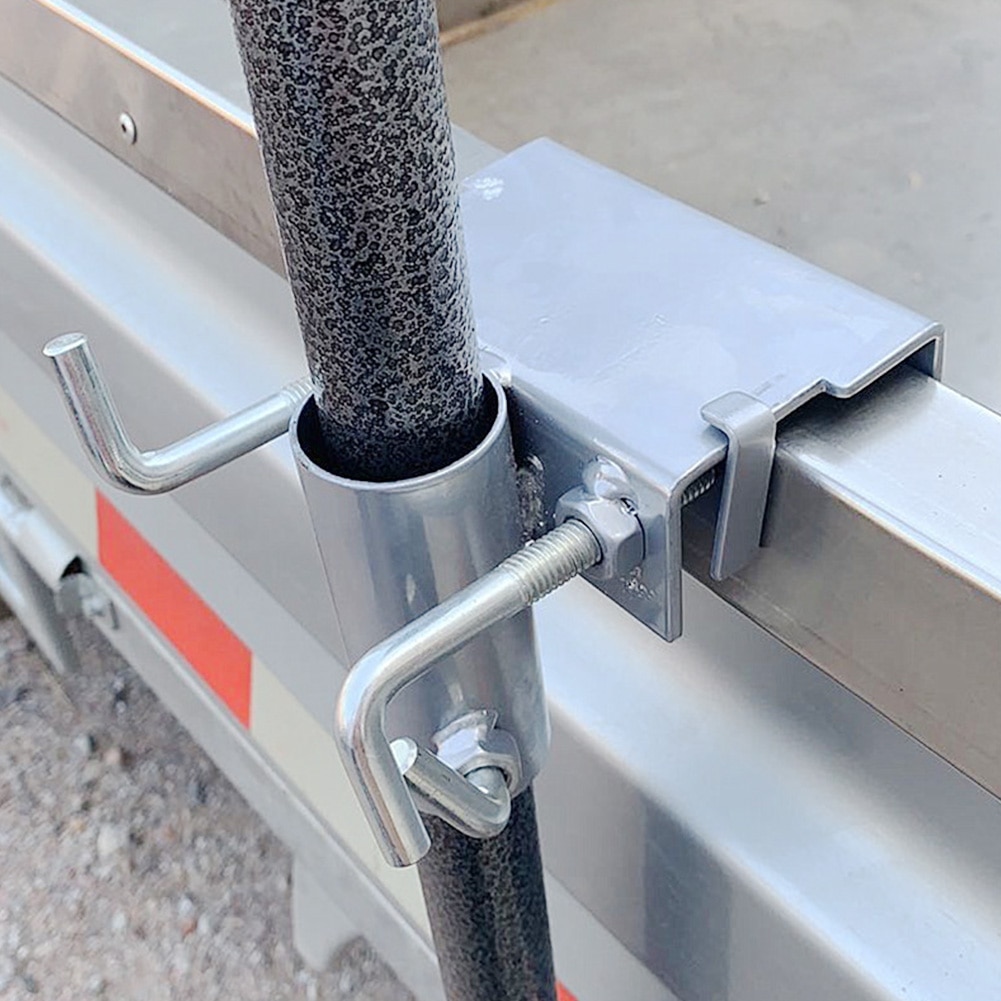 Metalen balkon stabiele waterdichte parasolstandaard terras strand regenkleding buiten tuin parasol vaste clip binnenplaats zware kwaliteit