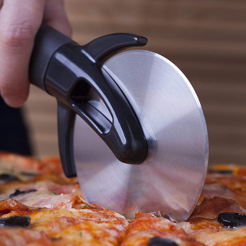 Pizza Cutter Wheel with Cover Premium Stainless Steel Pizza Round Knife Rocker Slicer Kitchen Baking Tools