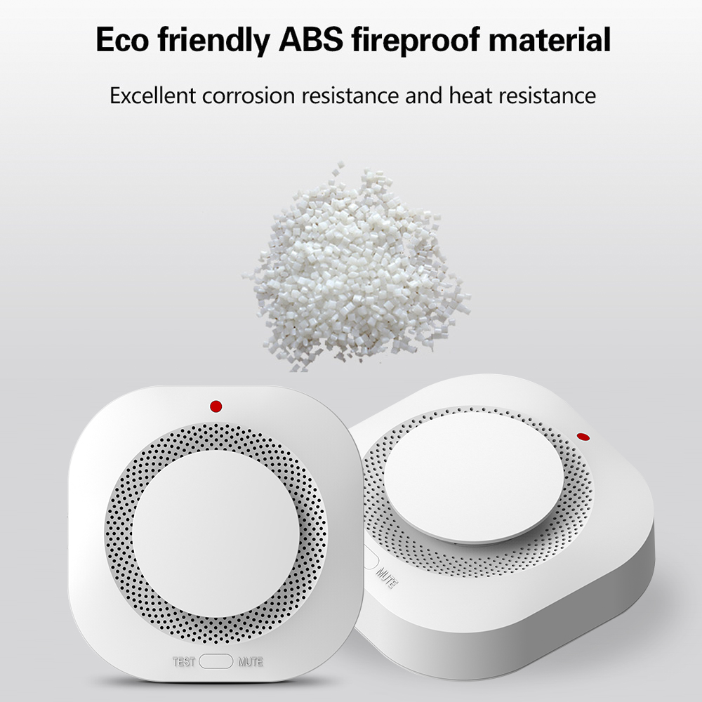 WiFi Fire Protection Smoke Sensor Alarm Detector Smart Life app and Tuya Smart app Control work with Alexa and Google assistant