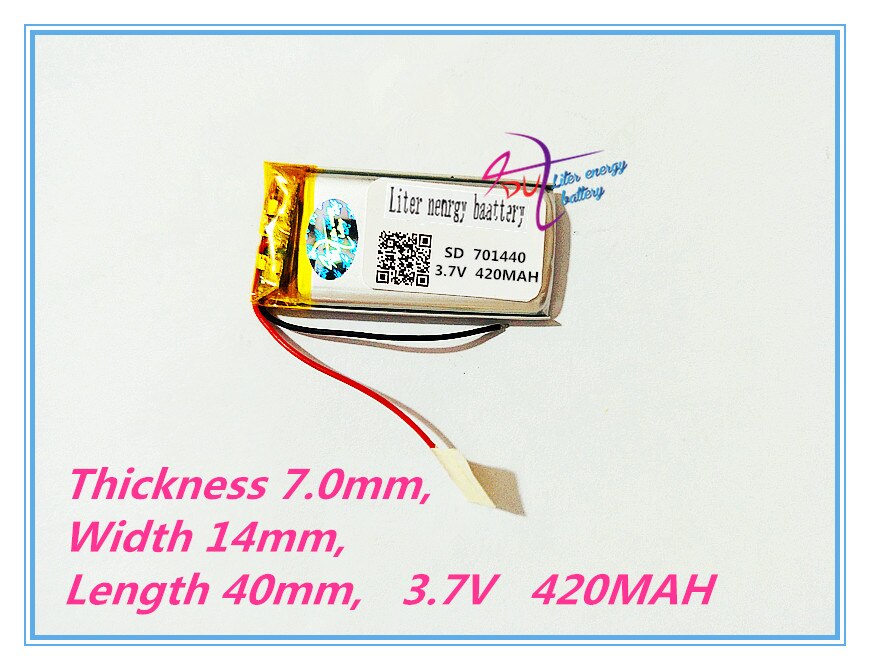 701440 3.7V 420mah Universal Li-ion battery for tablet pc 7 inch 8 inch 9 inch MP3 MP4 MP5 GPS DVD Google Project Glass