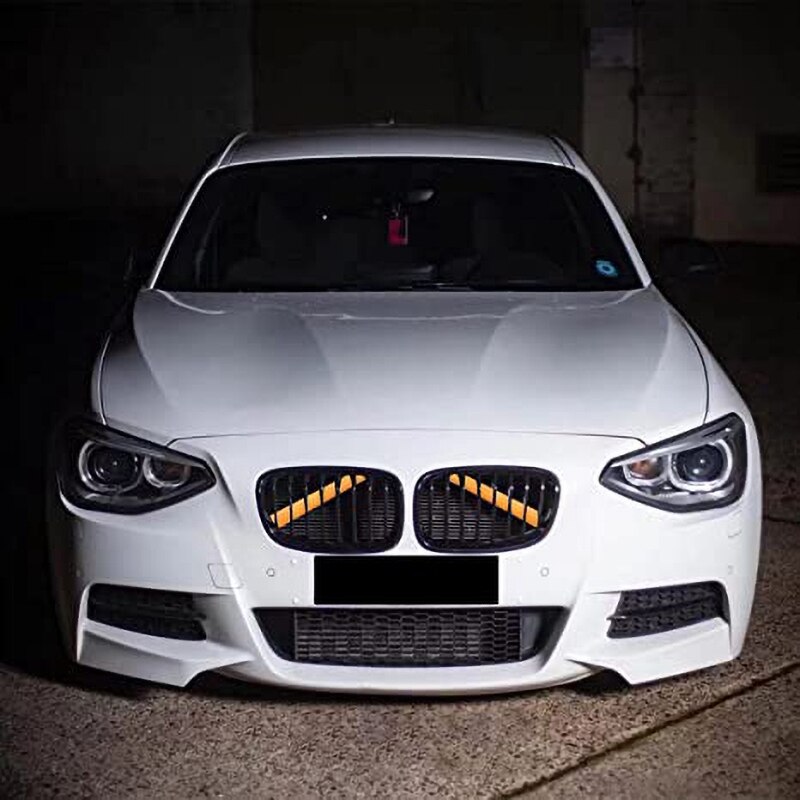 Bandes de garniture de calandre avant de voiture, décoration de cadre de couverture de bande de Style sportif pour BMW série 1 F20 F21