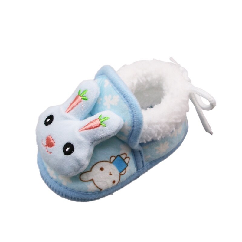 Winter Warm Baby Cartoon Rabbit Slipper Infant Warm Fleece Cotton Baby Shoes For Boys Girls: L / 7-12 Months