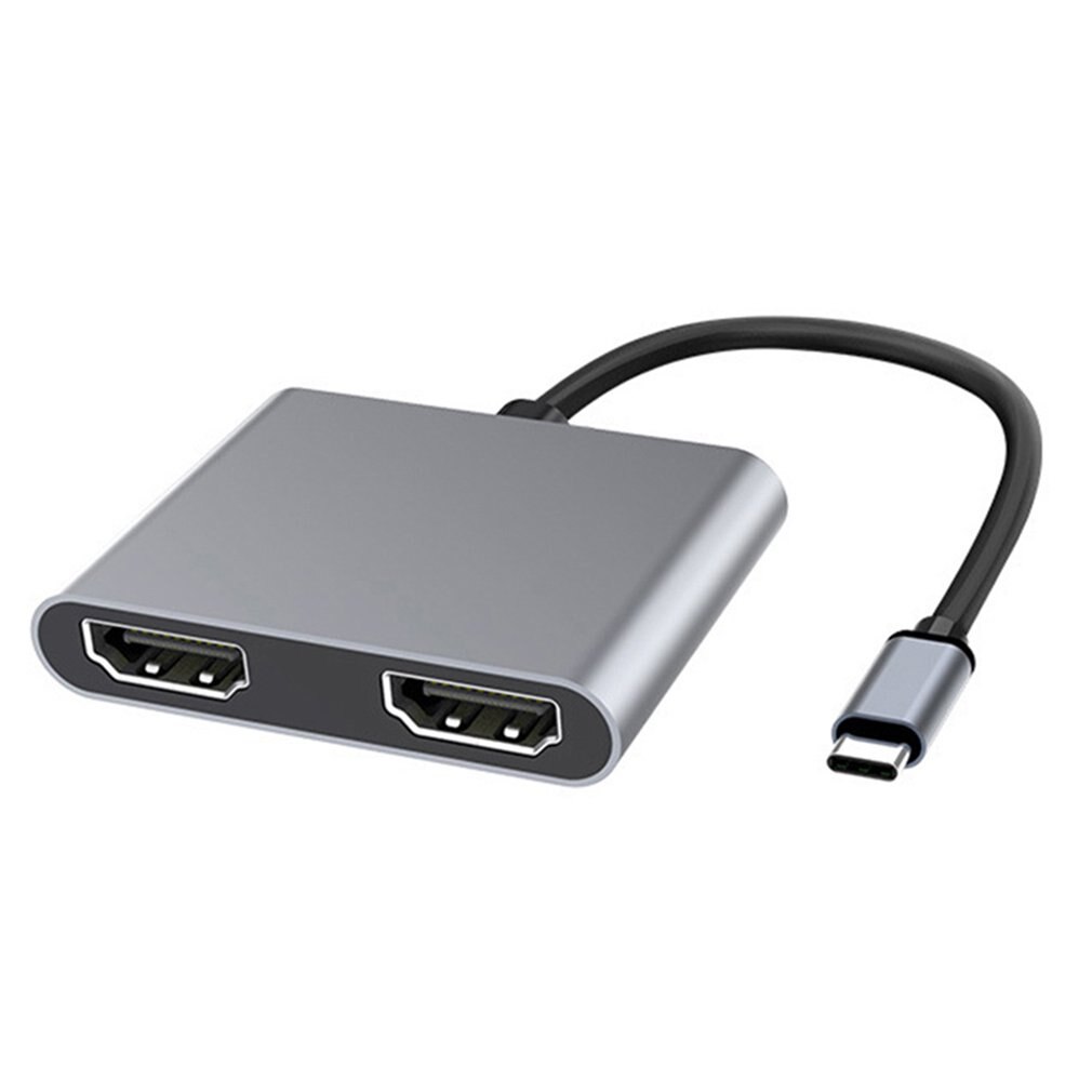 Type C To Dual HDMI-compatible 2-in-1 Docking Station Dual USB High-speed USB 3.0 Fast Output Docking Station