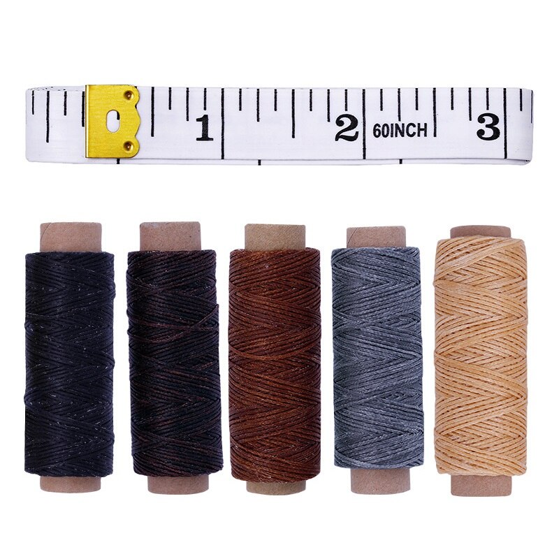16Pcs Leather Tools Kit Hand Sewing Needles Stitching Awl Waxed Thread Upholstery Carpet Leather Canvas DIY Leatherworking Tools