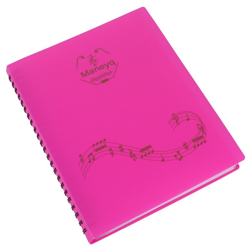 60 Pages A4 Music Practice Notebook Piano Violin Universal Five-line Notebook Music Score Accessories: Pink