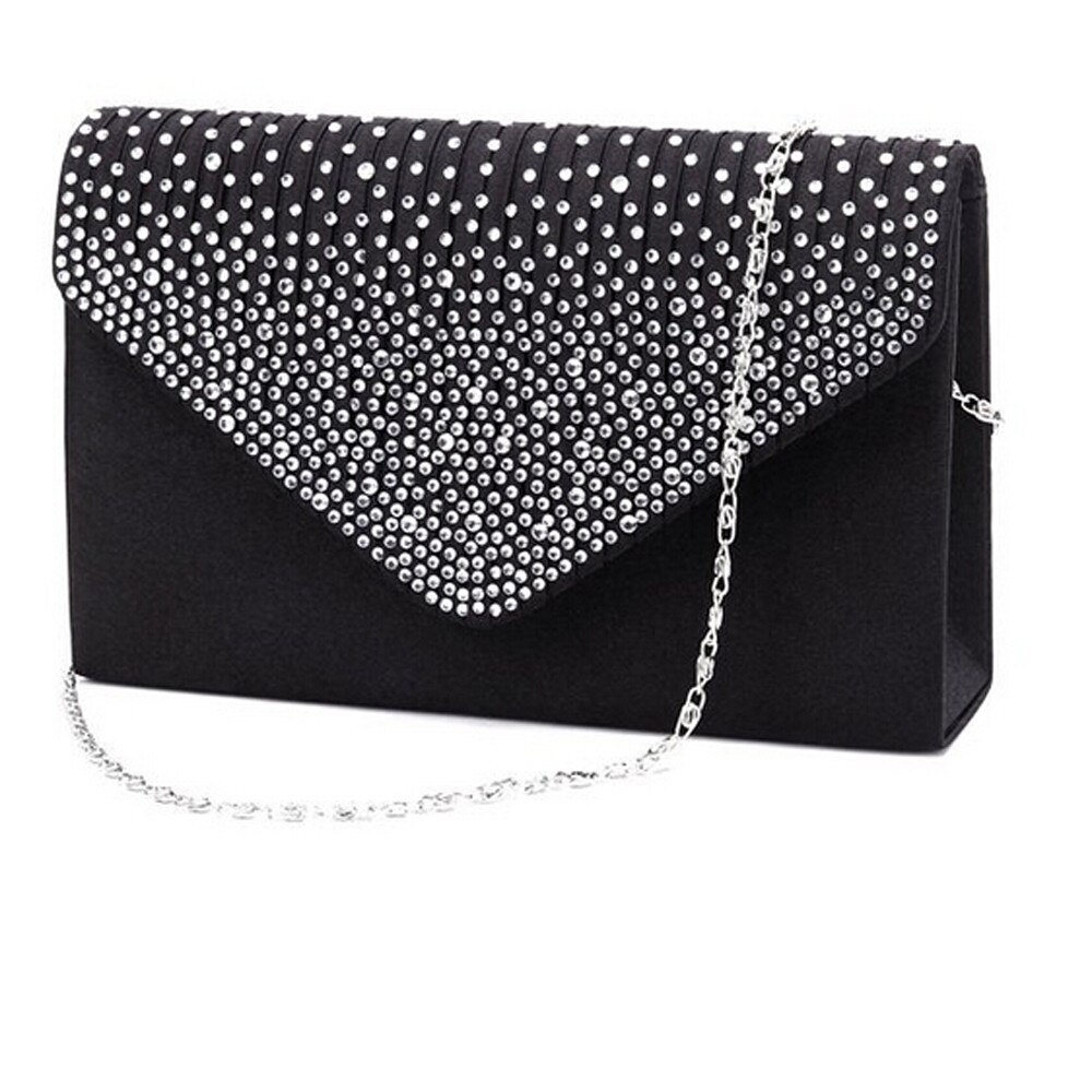 Dames Pailletten Grote Avond Satin Bridal Diamante Dames Clutch Bag Party Prom Envelop Schouder Crossbody Tassen Bolsa Feminina