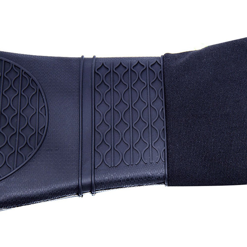 Extra Long Silicone Oven Mitts Heavy Duty Commercial Grade Oven Mitts Heat Resistant Bbq Gloves with Quilted Cotton Lining 2 Pac