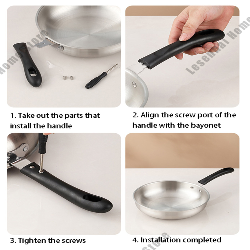 Rostfritt stål non-stick stekpanna hushåll tjock obelagd stekpanna gasspis induktionshäll universal platt bottenpanna