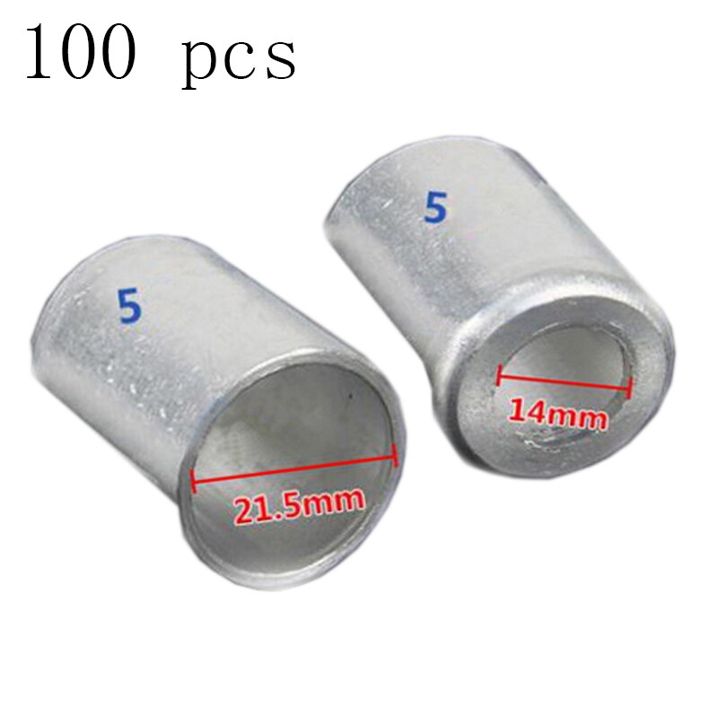 Für Auto A/C Klimaanlage Standard/Reduziert Barriere Kältemittel Schlauch Aluminium crimpen Zwinge 100Stck 3/8'' 1/2'' 5/8'' 3/4'': R134A 21.5MM 100Stck