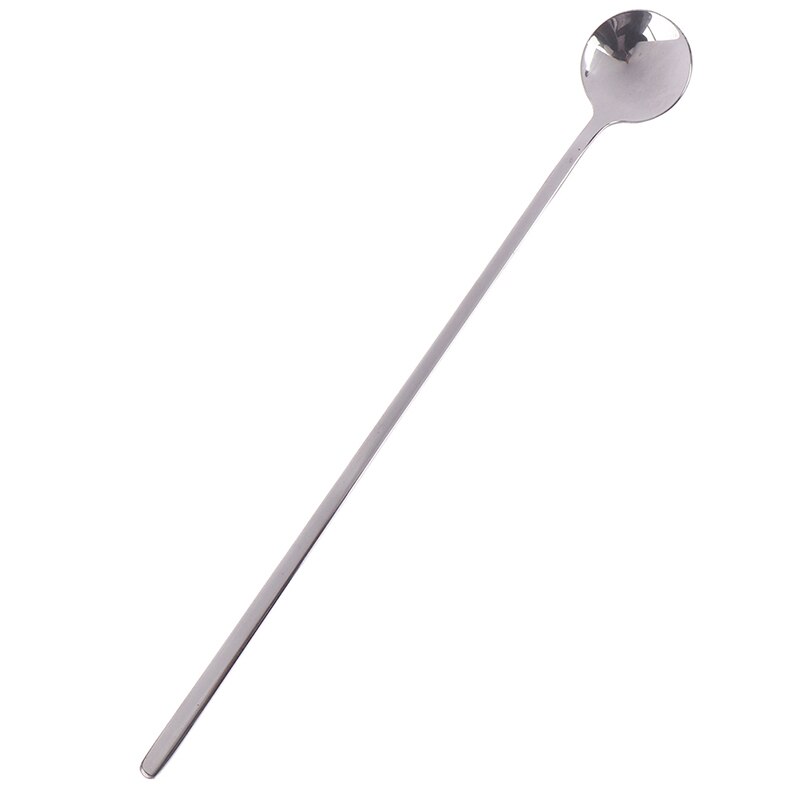 Cuchara para revolver té o café de Color arcoíris, cucharas de postre para helado de mango largo, vajilla ecológica de acero inoxidable, suministros de cocina