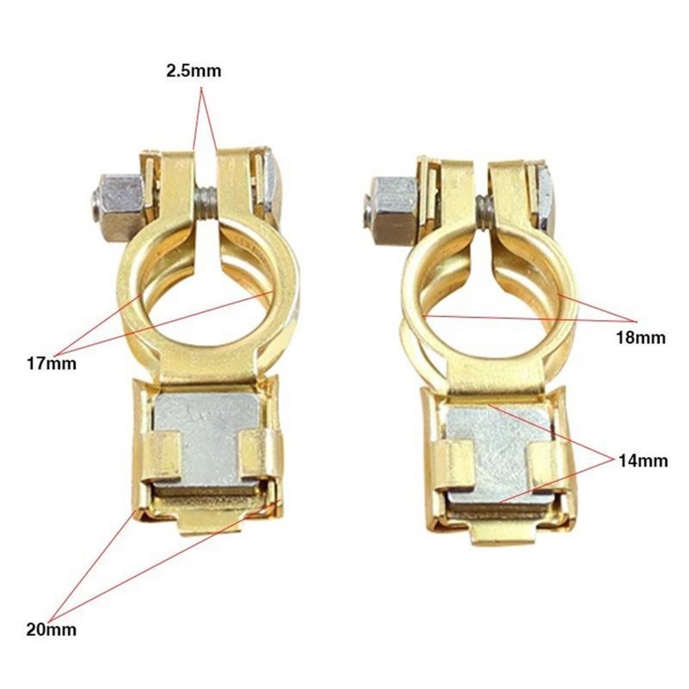2Pcs Terminal Clamp Easy to Install Long Service Life Metal Terminal Clamp Car Battery Terminal Clamps Fit Most Car Van battery
