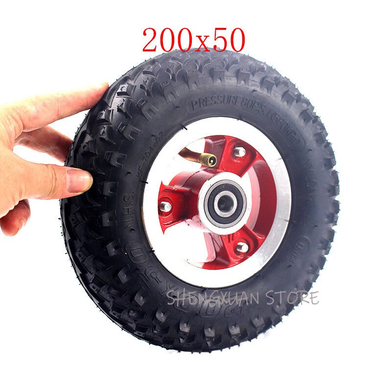 8 inch Electric Scooter Tyre With Wheel Hub 200x50 tire Electric Vehicle Aluminium Alloy Wheel 8''x2''Pneumatic tyre wheels