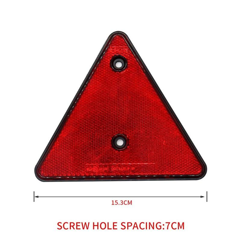 IP67 Dreieckige rot Reflektor Schraube passen Hinten Dreieck Warnung Bord Reflektierende Streifen Sicherheit Marker Für Lkw Anhänger