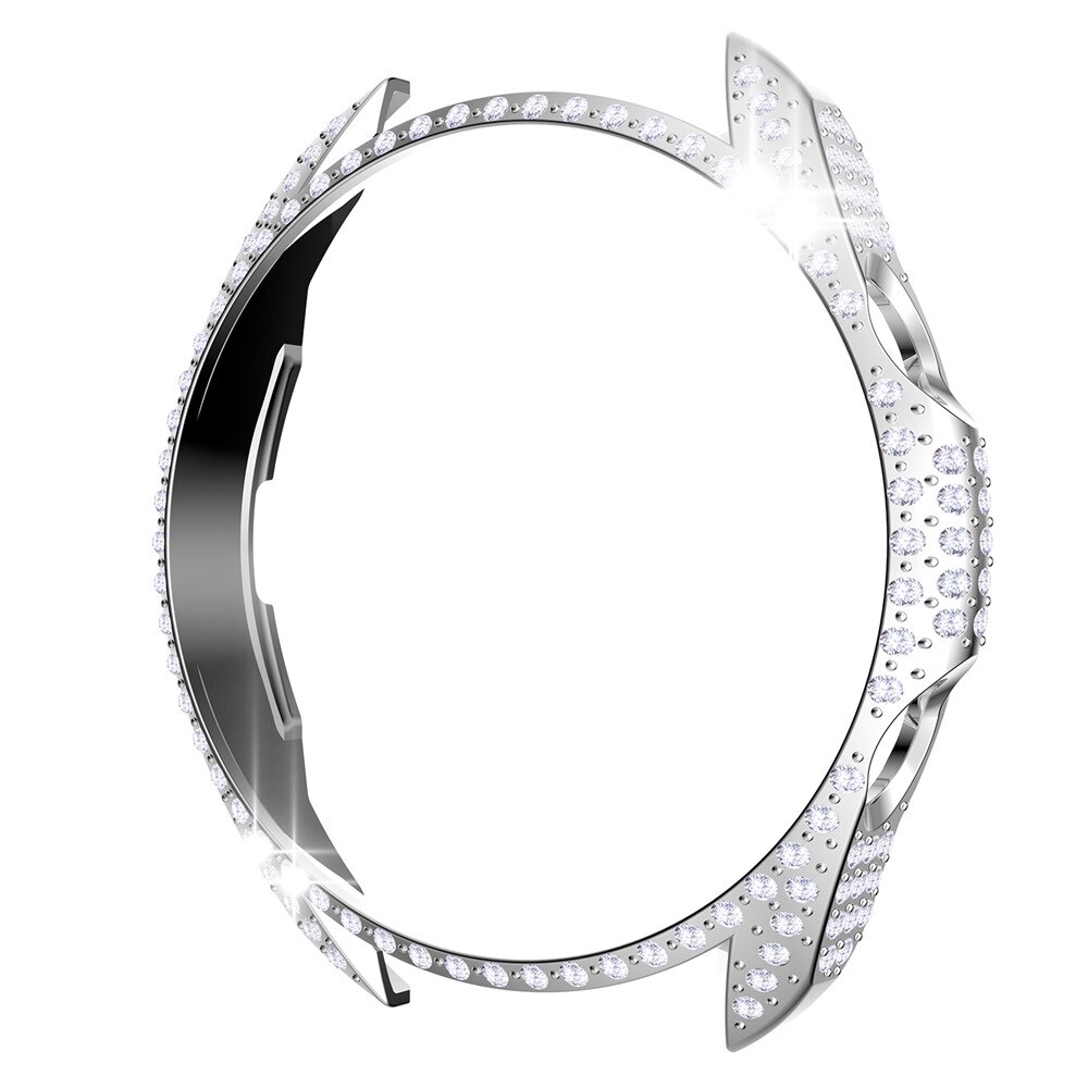 Coque de protection complète en diamant pour Samsung Galaxy Watch 3, 45mm, 41mm, cadre antichoc, tendance, pour femmes: Silver / Watch 3-41mm