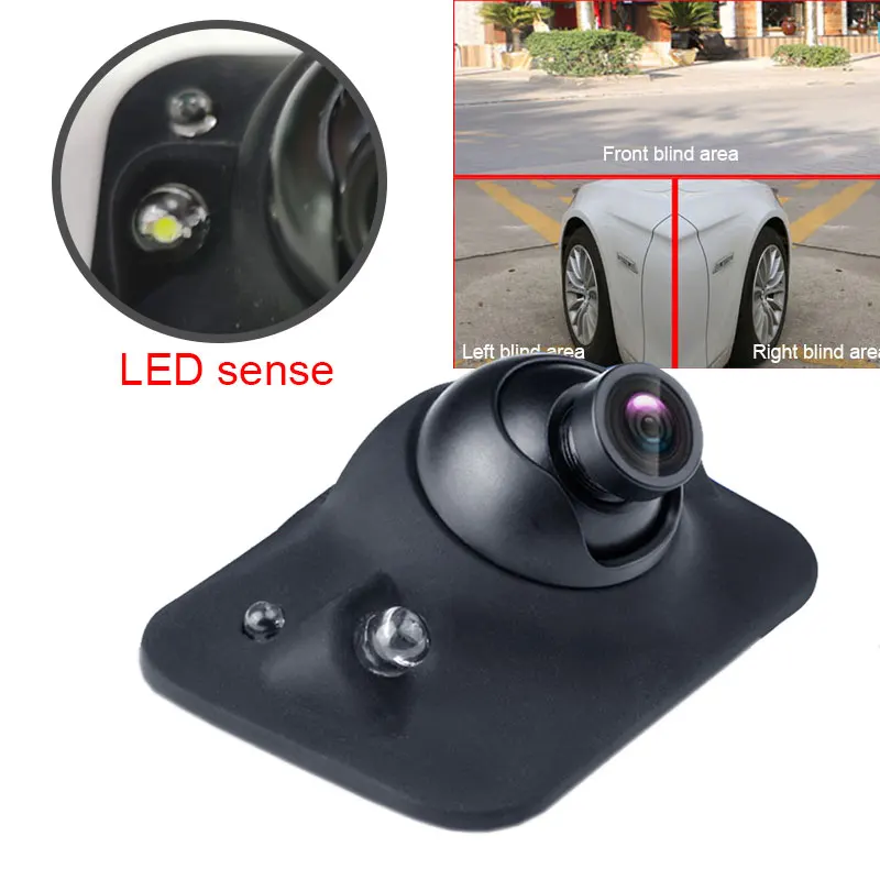 4,3 inch scherm auto achteruitrijcamera dodehoek extra achteruitrijcamera zijcamera IP68 waterdichte draaibare LED / Infred-lens