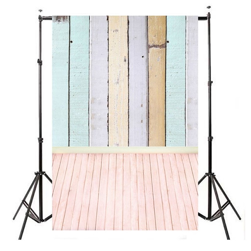 2 Stck 3X5Ft Holz Zauberstab Boden Studio Fotografie Hintergrund Hintergrund-Bunte & Weiß