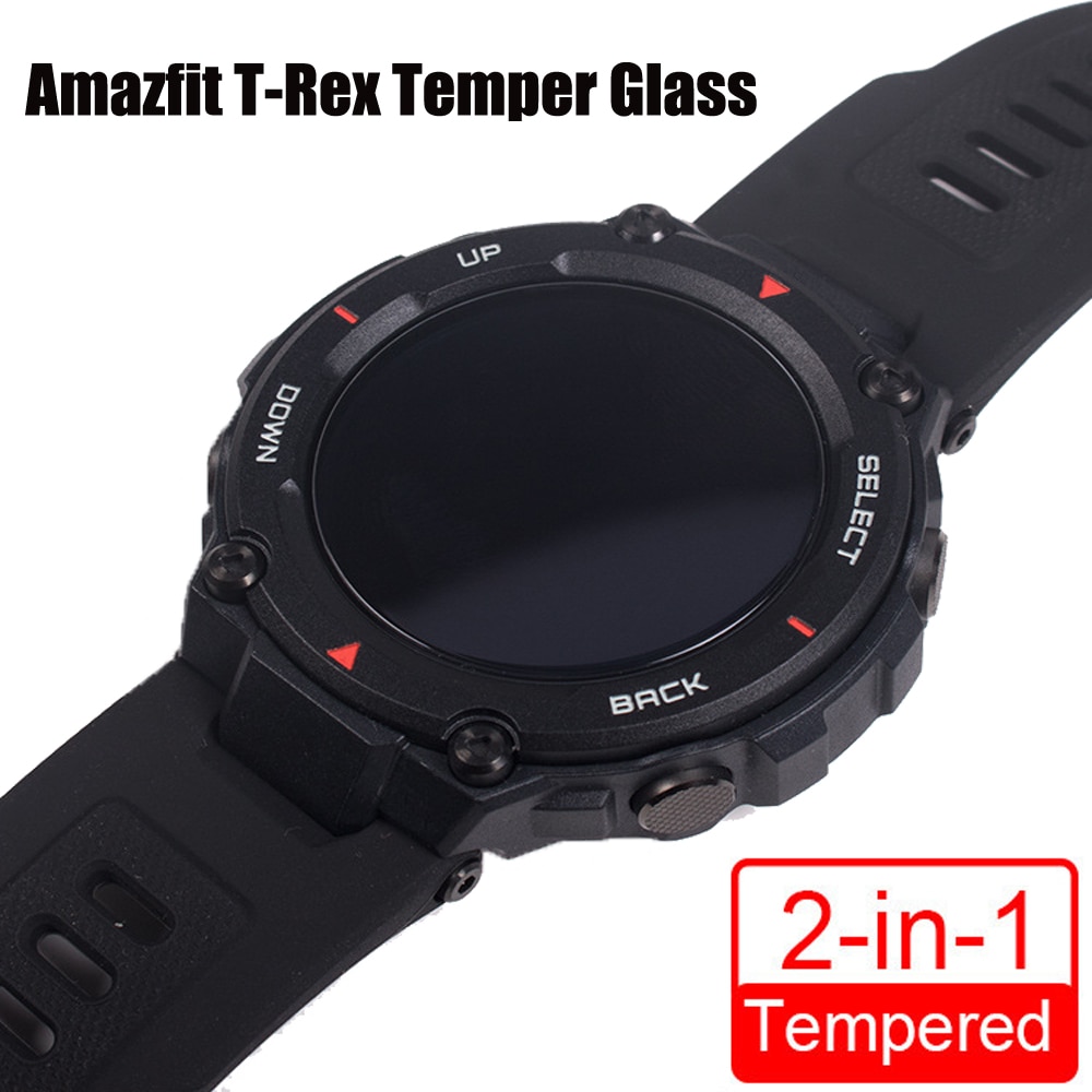 Protector de pantalla de cristal templado para reloj inteligente Huami Amazfit T Rex, accesorios para relojes inteligentes, 2 unidades