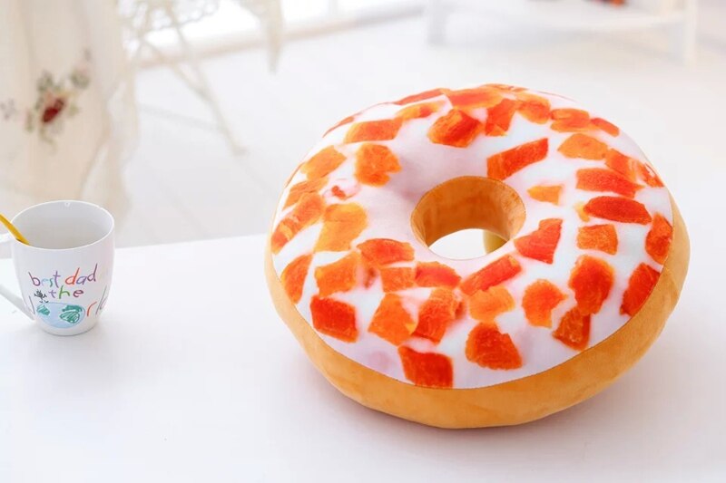 Doughnut mad plys pude sjov chokolade sofa sæde pude jule donuts pude xmas kid legetøj fyld hviler bilmåtter: 5