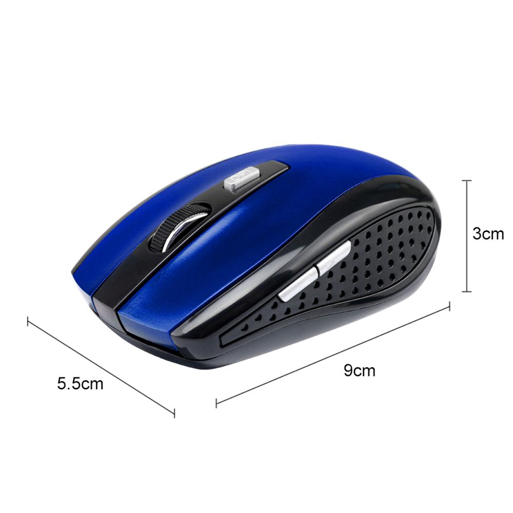 DPI regolabile Mouse 2.4GHz Mouse Senza Fili 6 Bottoni Optical Gaming Mouse Gamer Mouse Senza Fili con Ricevitore USB per PC del Computer