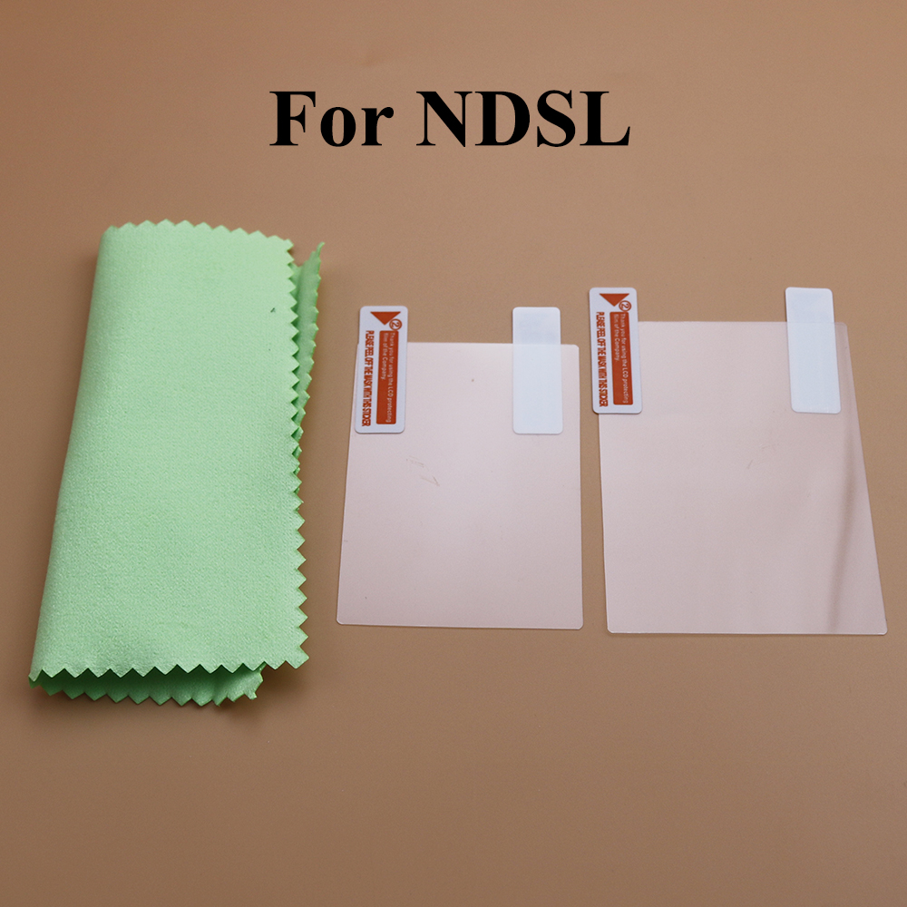 Obere untere transparente Schutzfolie für Nintend NDS DSi NDSi XL LL NDSL DS Lite LCD-Displayschutzfolie mit Verpackung: Weiß