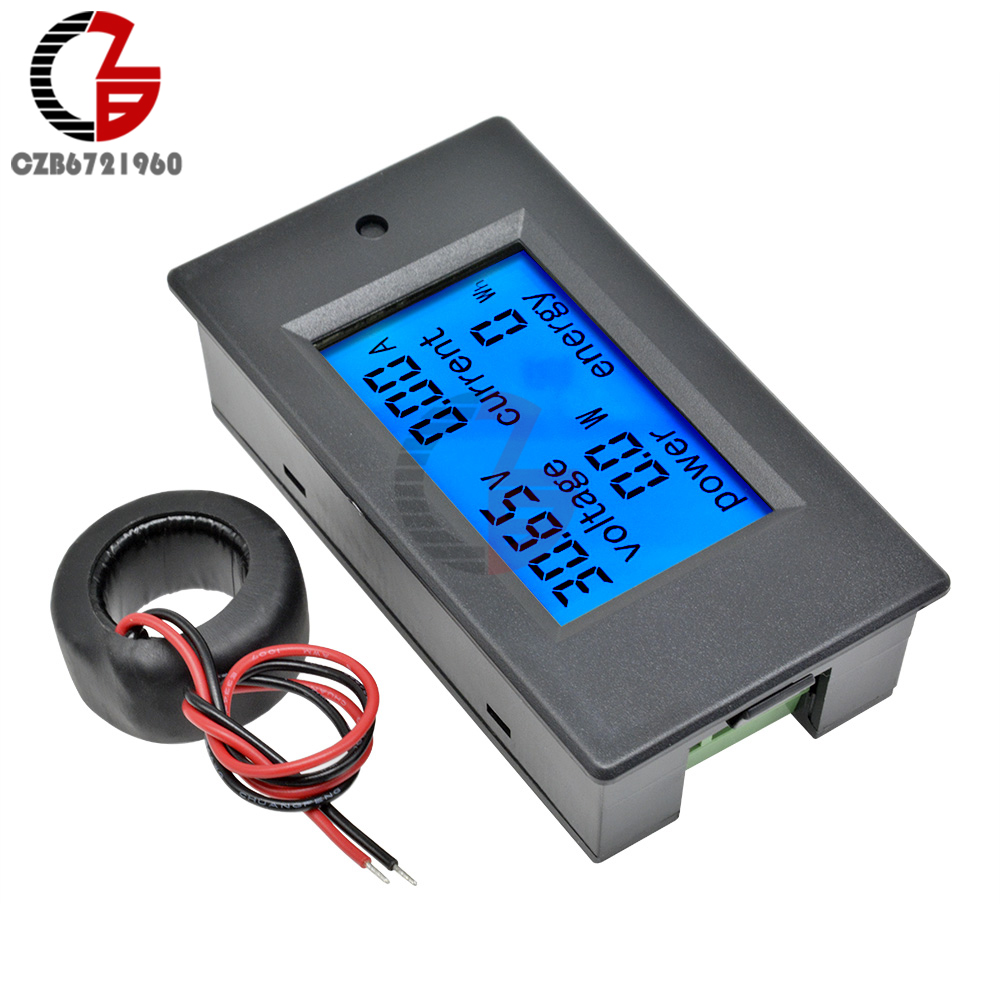 AC 80-260V 0-100A Digital Voltmeter Ammeter Power Energy Tester 110V 220V Current Voltage Meter Power Wattmeter Adapter Supply