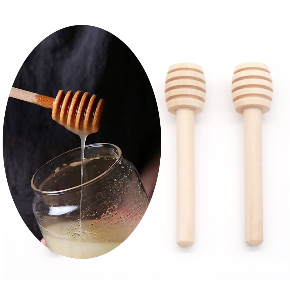 Bâtonnet à miel en bois naturel, 100 pièces, poignée de mélange, cuillère à miel en bois naturel